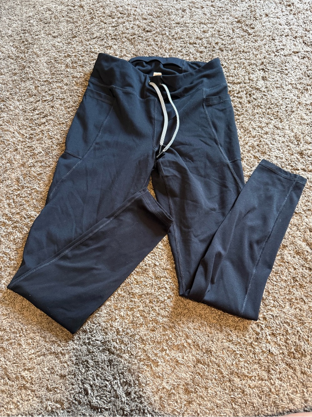 Women’s Black Drawstring Performance Leggings